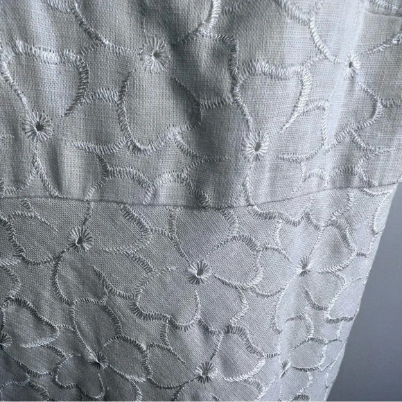 Melrose Off White Embroidered Floral Vneck Maxi Dress Size 8 - Picture 6 of 11